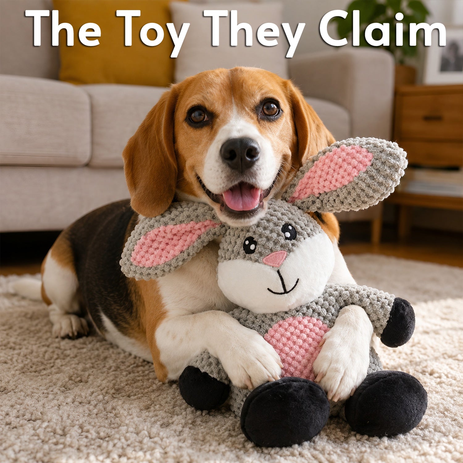 Glory To Dog Barnyard Rabbit Plush Dog Toy