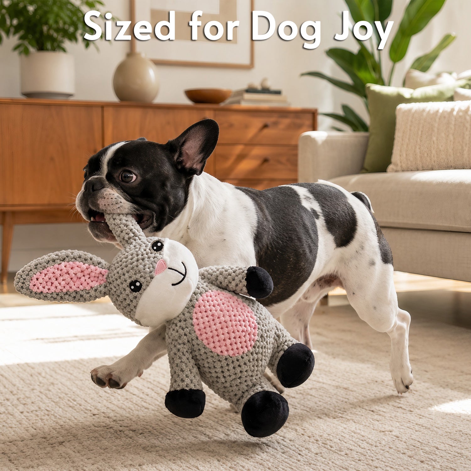 Glory To Dog Barnyard Rabbit Plush Dog Toy