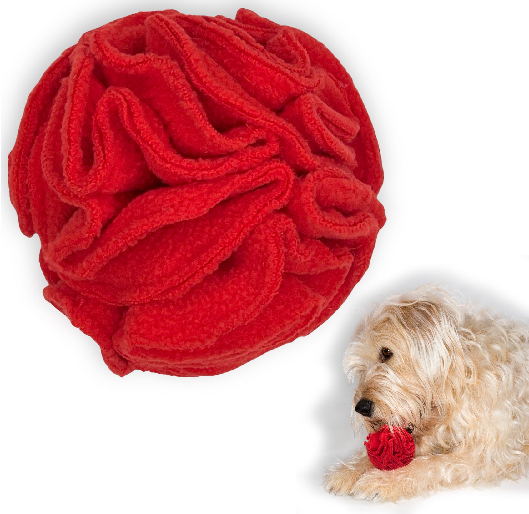 Snuffle Interactive Foraging Dog Puzzle Ball Toy for Puppy and Adult